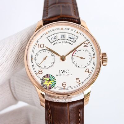 ZF Factory IWC Portugieser IW503501 44mm 52850 Movemenet White Face Rose Gold Case Men Watch